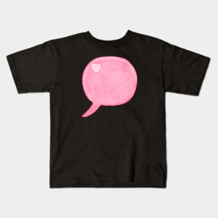 Message Heart Speech Bubble Valentine Day Kids T-Shirt